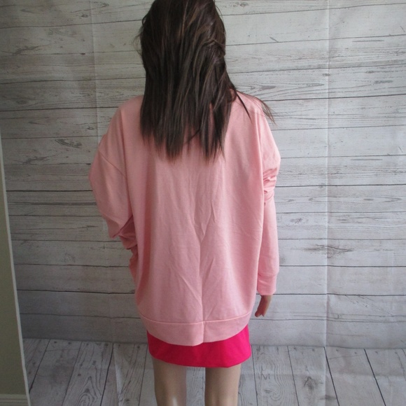 NWT - SILVERWEAR cute long sleeve  pink knit top - sz L - MSRP $40.00 - Picture 2 of 2